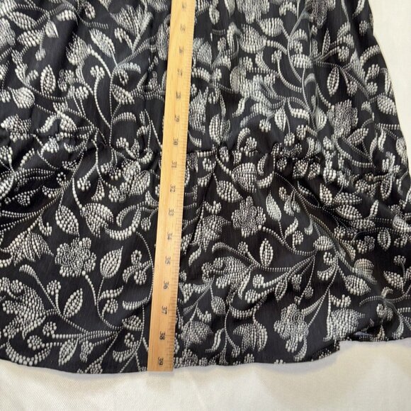 NWT Isabel Marant Etoile Black White Floral Dress Ruffles Zip Long Sleeve Sz 36 - Picture 14 of 16